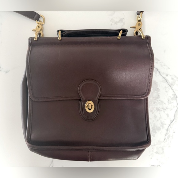 Vintage Coach 9927 Leather Willis mahogany/brown - Picture 5 of 16